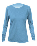 ANETIK WSBRZL0 Women's Breeze Tech Long Sleeve T-Shirt - Bahama Heathered - front