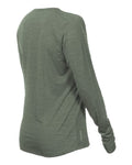 ANETIK WSBRZL0 Women's Breeze Tech Long Sleeve T-Shirt - Dark Olive Heathered - side