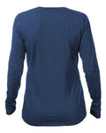 ANETIK WSBRZL0 Women's Breeze Tech Long Sleeve T-Shirt - Navy Heathered - back