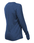 ANETIK WSBRZL0 Women's Breeze Tech Long Sleeve T-Shirt - Navy Heathered - side