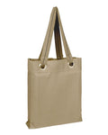 Q-Tees Q1630 Large Grommet Tote Bag - Natural - front