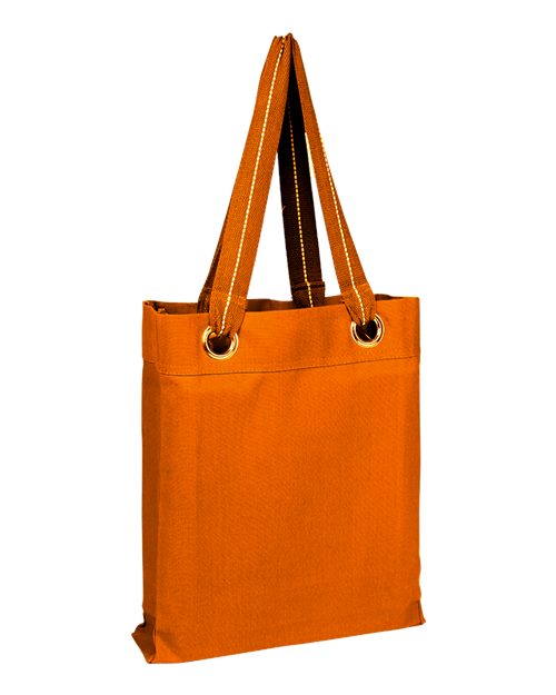 Q-Tees Q1630 Large Grommet Tote Bag - Orange - front