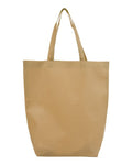 Q-Tees Q1251 Non-Woven Gusset Bottom Tote - Natural - front