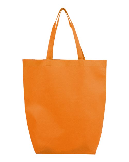 Q-Tees Q1251 Non-Woven Gusset Bottom Tote - Orange - front