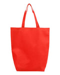 Q-Tees Q1251 Non-Woven Gusset Bottom Tote - Red - front