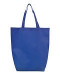 Q-Tees Q1251 Non-Woven Gusset Bottom Tote - Royal - front