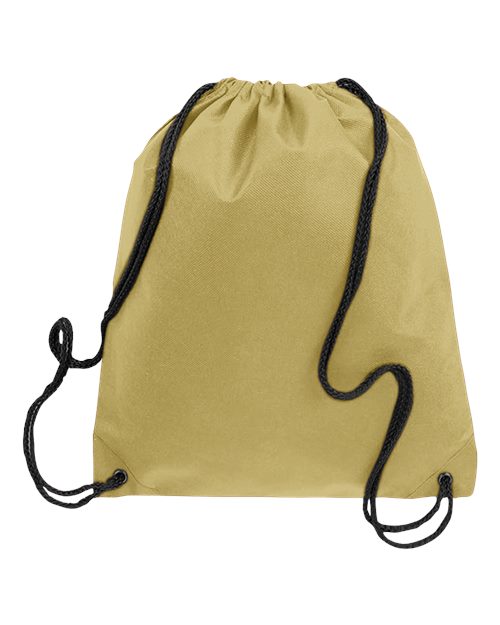Q-Tees Q1235 Non-Woven Drawstring Bag - Natural - back