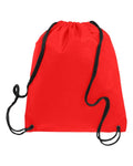 Q-Tees Q1235 Non-Woven Drawstring Bag - Red - back