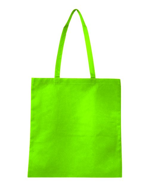 Q-Tees Q126300 Non-Woven Tote Bag - Lime Green - back