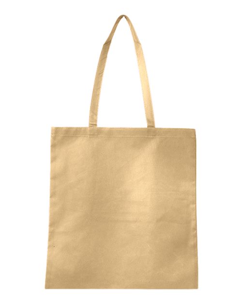 Q-Tees Q126300 Non-Woven Tote Bag - Natural - back
