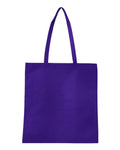 Q-Tees Q126300 Non-Woven Tote Bag - Purple - back