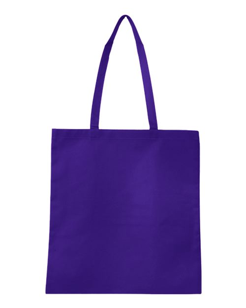 Q-Tees Q126300 Non-Woven Tote Bag - Purple - front