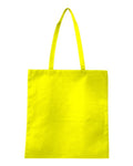 Q-Tees Q126300 Non-Woven Tote Bag - Yellow - front