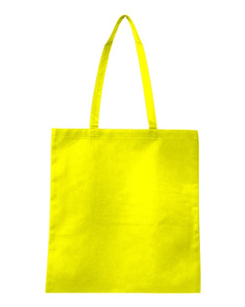 Q-Tees Q126300 Non-Woven Tote Bag - Yellow - front