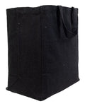 Q-Tees S900 Sustainable Grocery Tote Bag - Black - side