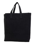Q-Tees S900 Sustainable Grocery Tote Bag - Black - front