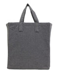 Q-Tees S900 Sustainable Grocery Tote Bag - Dark Grey - back