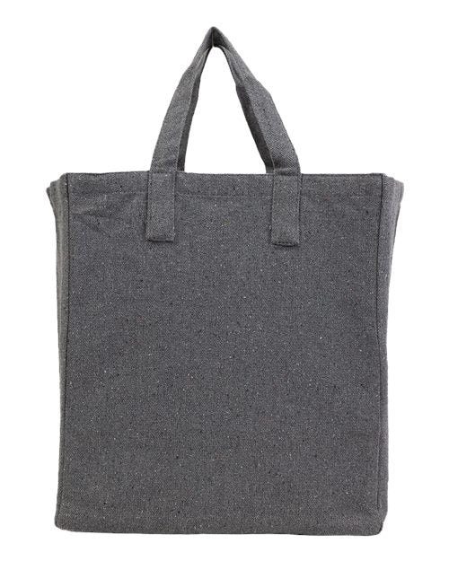 Q-Tees S900 Sustainable Grocery Tote Bag - Dark Grey - back