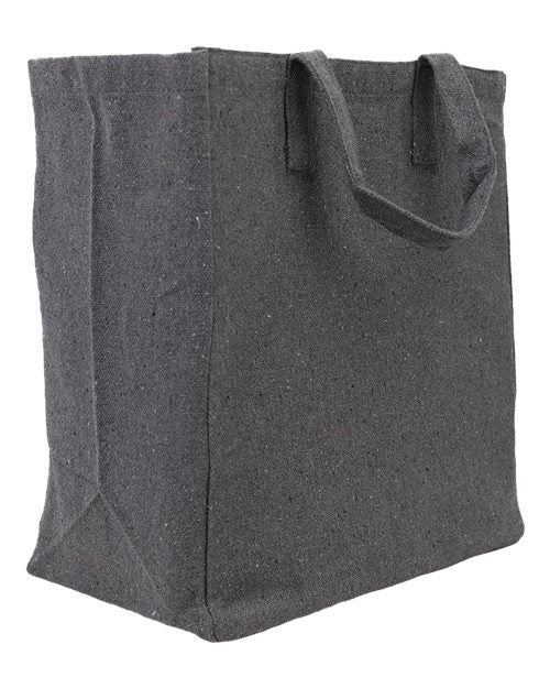 Q-Tees S900 Sustainable Grocery Tote Bag - Dark Grey - side