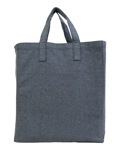 Q-Tees S900 Sustainable Grocery Tote Bag - Navy - back