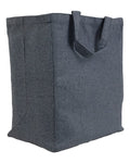 Q-Tees S900 Sustainable Grocery Tote Bag - Navy - side