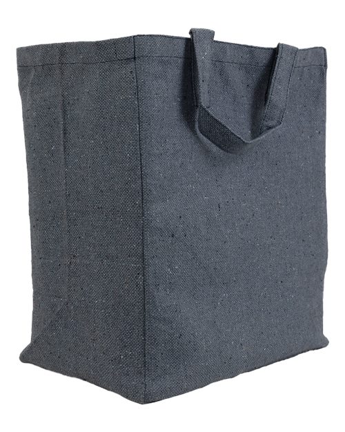 Q-Tees S900 Sustainable Grocery Tote Bag - Navy - side