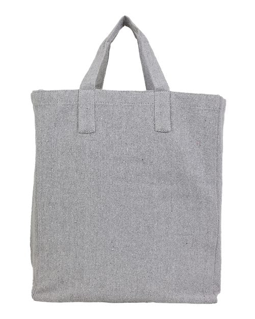 Q-Tees S900 Sustainable Grocery Tote Bag - Steel Grey - back