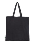 Q-Tees S800 Sustainable Canvas Tote Bag - Black - front