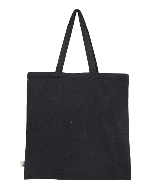 Q-Tees S800 Sustainable Canvas Tote Bag - Black - front