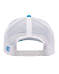 The Game GB452E Everyday Trucker Cap - Aqua Blue/ White - back