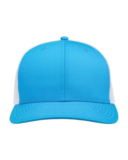 The Game GB452E Everyday Trucker Cap - Aqua Blue/ White - front