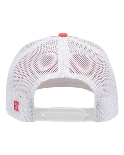 The Game GB452E Everyday Trucker Cap - Coral/ White - back