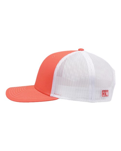 The Game GB452E Everyday Trucker Cap - Coral/ White - side