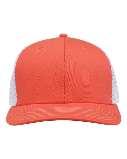 The Game GB452E Everyday Trucker Cap - Coral/ White - front