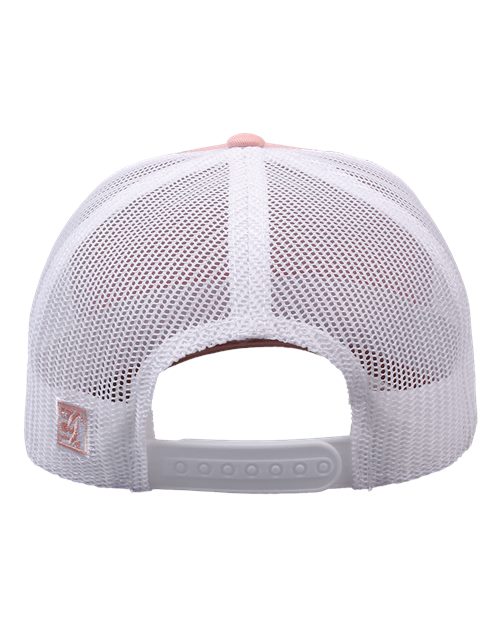 The Game GB452E Everyday Trucker Cap - Creamsicle Pink/ White - back