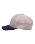 The Game GB452E Everyday Trucker Cap - Khaki/ Navy/ Stone - side