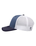 The Game GB452E Everyday Trucker Cap - Marine Blue/ Navy/ White - side