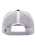 The Game GB452E Everyday Trucker Cap - Mustard Yellow/ Navy/ White - back