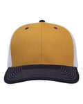 The Game GB452E Everyday Trucker Cap - Mustard Yellow/ Navy/ White - front