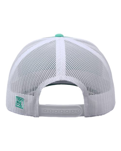 The Game GB452E Everyday Trucker Cap - Oasis Green/ White - back