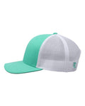 The Game GB452E Everyday Trucker Cap - Oasis Green/ White - side