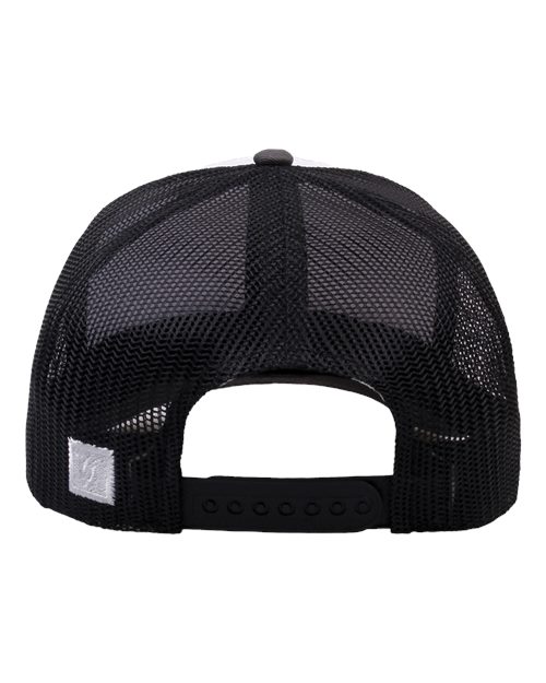 The Game GB452E Everyday Trucker Cap - White/ Charcoal/ Black - back