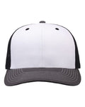 The Game GB452E Everyday Trucker Cap - White/ Charcoal/ Black - front