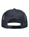 Richardson 511 Wool Blend Flat Bill Trucker Cap - Navy/ Navy - back