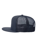 Richardson 511 Wool Blend Flat Bill Trucker Cap - Navy/ Navy - side
