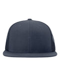 Richardson 511 Wool Blend Flat Bill Trucker Cap - Navy/ Navy - front