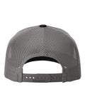 Richardson 112FPR Five-Panel Trucker Rope Cap - Black/ Charcoal - back