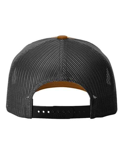 Richardson 112FPR Five-Panel Trucker Rope Cap - Caramel/ Black - back