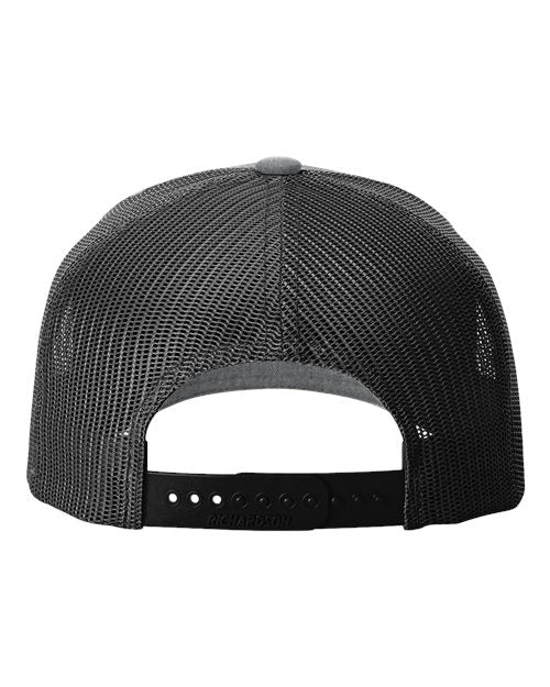 Richardson 112FPR Five-Panel Trucker Rope Cap - Heather Grey/ Black - back