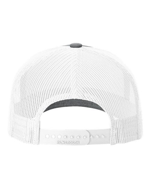 Richardson 112FPR Five-Panel Trucker Rope Cap - Heather Grey/ White - back